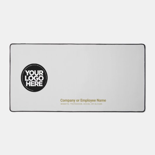 Goudgrijs | Aangepaste zakelijke Logo naam, slogan Bureaumat (Voorkant)