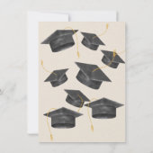 Goudgrijs Afstuderen Elegant minimalistisch poster Kaart (Achterkant)