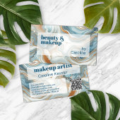 Goudgrijs Blauwgroen Blauw Wit Marmeren Kunstpatro Visitekaartje