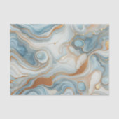 Goudgrijs Blauwgroen Lichtblauw Marmeren Kunstpatr Tissuepapier (Voorkant)