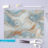 Goudgrijs Blauwgroen Lichtblauw Marmeren Kunstpatr Tissuepapier (Craft)
