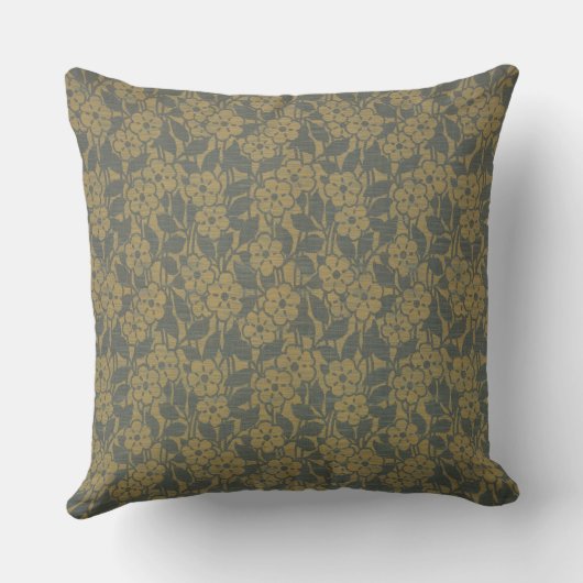 goudgrijs Damask Pattern Kussen (Achterkant)