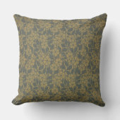  goudgrijs Damask Pattern Kussen (Voorkant)