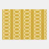 Goudgrijs en crème met patronen inpakpapier vel (Voorkant 3)