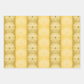 Goudgrijs en crème met patronen inpakpapier vel (Voorkant)