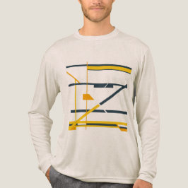 Goudgrijs Sinaasappel geometrische Abstracte MCM l Tri-Blend Shirt