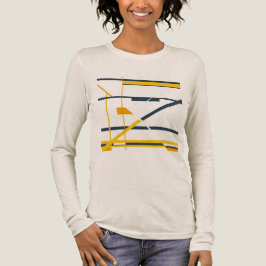 Goudgrijs Sinaasappel geometrische Abstracte MCM l Tri-Blend Shirt