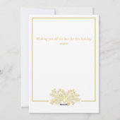 Goudgrijs Zwart Moderne Elegante Foto Kerstmis Feestdagenkaart (Achterkant)