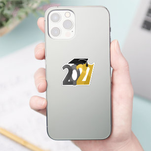 Goudgrijze afstudeerklasse van 2027 sticker