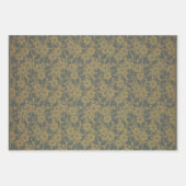  goudgrijze brocadeverpakkingspapier inpakpapier vel (Voorkant)