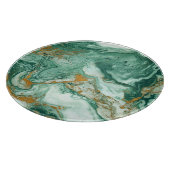 Goudgroen acryl: marmeren textuur kunst. snijplank (Hoek)