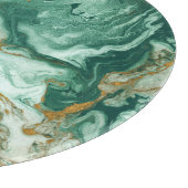 Goudgroen acryl: marmeren textuur kunst. snijplank (Hoek)