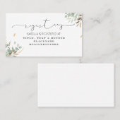 Goudgroen en Eucalyptus Foliage Registry Visitekaartje (Voorkant / Achterkant)