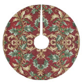 Goudgroen laat rode kerstboomrok achter kerstboom rok (Voorkant)