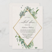 goudgroen virtueel baby shower (Voorkant / Achterkant)