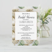 Goudgroen Witte Tropische Bladeren Vrijgezellenfee Kaart (Staand voorkant)