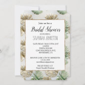 Goudgroen Witte Tropische Bladeren Vrijgezellenfee Kaart (Voorkant)