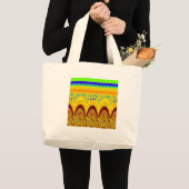 Goudgroene Afrikaanse traditionele kleur Grote Tote Bag (Voorkant (product))