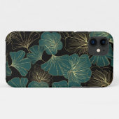 Goudgroene bladeren Case-Mate iPhone case (Achterkant (horizontaal))