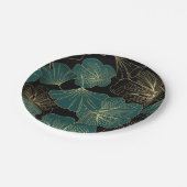 Goudgroene bladeren papieren bordje (Gekanteld)