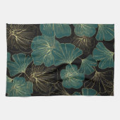 Goudgroene bladeren theedoek (Horizontaal)
