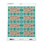 goudgroene gebluste rustige schrijfmachine eicarto etiket (Full Sheet)