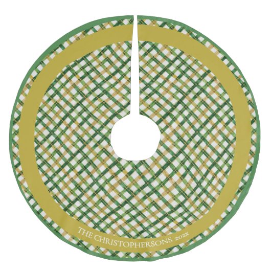 Goudgroene geplakte kerst kerstboom rok (Voorkant)