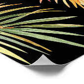 Goudgroene palmen: Waterverf naadloos patroon. Poster (Hoek)