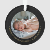 Goudgrootouders eerste kerstfoto-keramiek ornament (achterkant)