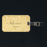 Goudgulden sparkles bagagelabel<br><div class="desc">Goudgulden sparken gepersonaliseerde bagagelabels.</div>