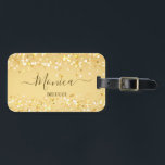 Goudgulden sparkles bagagelabel<br><div class="desc">Goudgulden sparken gepersonaliseerde bagagelabels.</div>