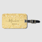 Goudgulden sparkles bagagelabel (Voorkant (horizontaal))