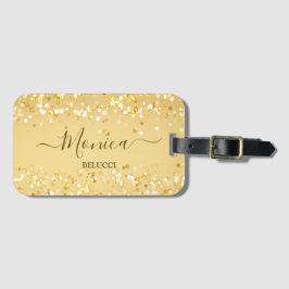 Goudgulden sparkles bagagelabel