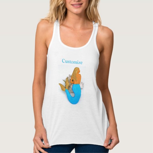 goudhaaienstaartschelp tanktop (Voorkant)