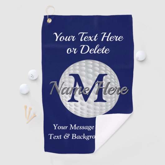 Goudhanddoeken, gepersonaliseerd en monogrammed golfhanddoek (Insitu)