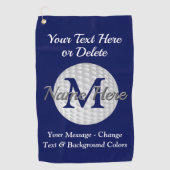 Goudhanddoeken, gepersonaliseerd en monogrammed golfhanddoek (Voorkant)