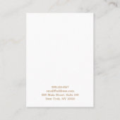 Goudhandgeschreven kalligrafie Veroorbaar beeldsch Visitekaartje (Achterkant)