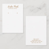 Goudhandgeschreven kalligrafie Veroorbaar beeldsch Visitekaartje (Voorkant / Achterkant)