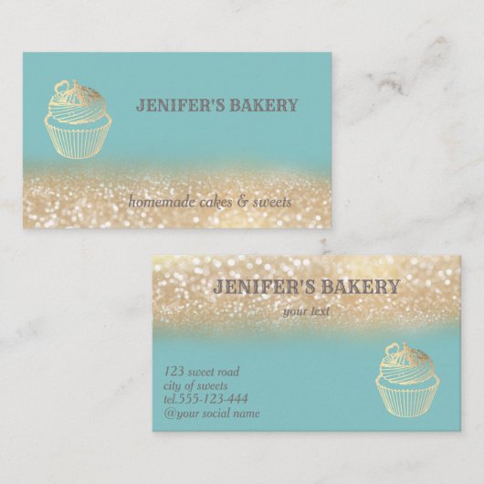  goudhandtaart visitekaartje (Voorkant / Achterkant)