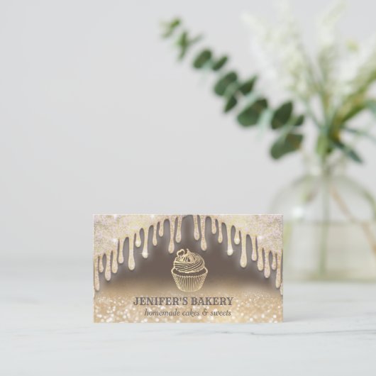  goudhandtaart visitekaartje (Staand voorkant)