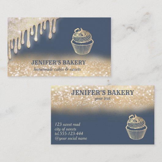  goudhandtaart visitekaartje (Voorkant / Achterkant)