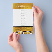 Goudharen stylist schoonheidssalon flyer (Hand)