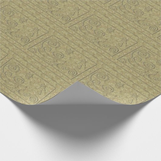 Goudhars herten cadeaupapier (Hoek)