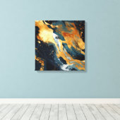 Goudhars kunst canvasprint canvas afdruk (Insitu (Houten vloer))