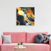 Goudhars kunst canvasprint canvas afdruk (Insitu (Woonkamer))