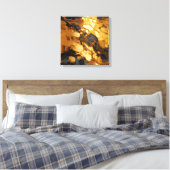 Goudhars kunst canvasprint canvas afdruk (Insitu (Slaapkamer))