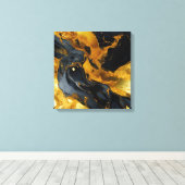 Goudhars kunstcanvasprint canvas afdruk (Insitu (Houten vloer))