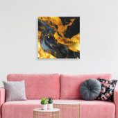 Goudhars kunstcanvasprint canvas afdruk (Insitu (Woonkamer))