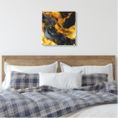 Goudhars kunstcanvasprint canvas afdruk (Insitu (Slaapkamer))