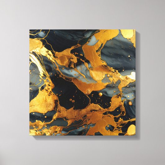 Goudhars kunstcanvasprint canvas afdruk (Voorkant)